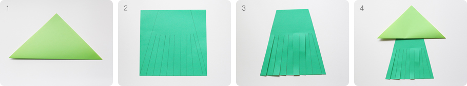 종이접기 - 오징어 제조 공정